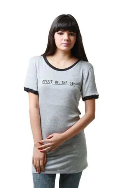 Grey Tunic Fitted Tee with Matching Skinny Jeans