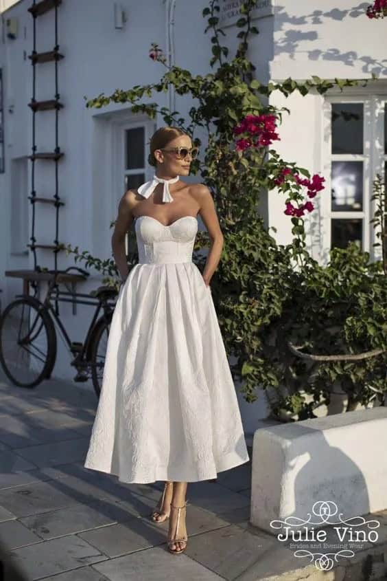 Ladylike White Corset Dress