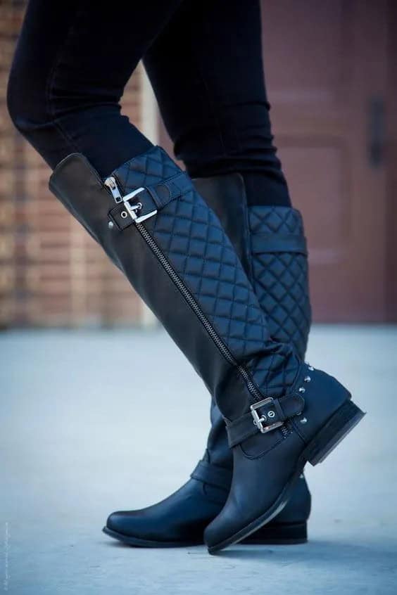 Biker Quilted Boots