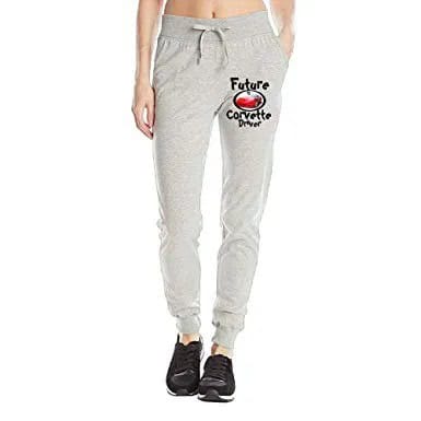 Grey Graphic Fleece Pants with Black and White Sneakers