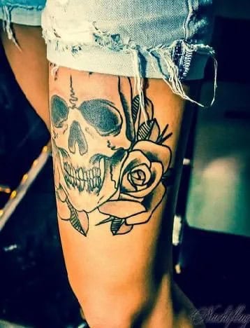 FLOWER SKULL TATTOOS