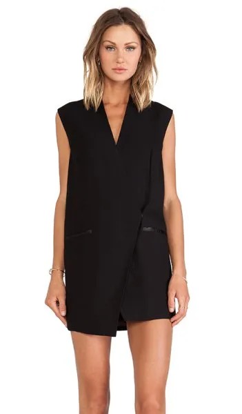 Black Vest Dress with Mini Matching Shorts