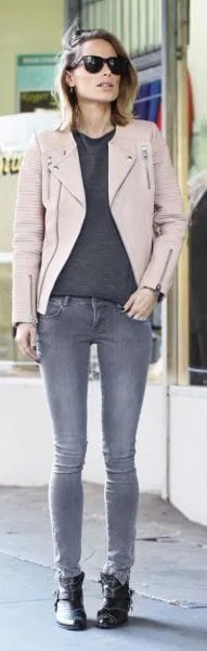 Wear with Grey Sweater & Skinny Jeans