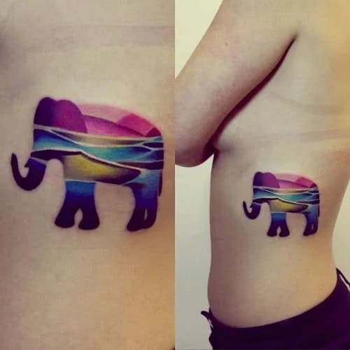 Unique Elephant Tattoo Design