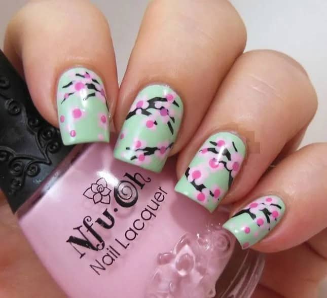 Pastel Floral Manicure