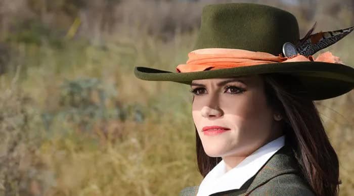 Green Bush Hat with Tweed Jacket & White Collar Shirt