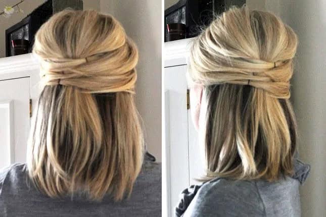 Half-up, half-down hairstyles