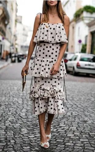 Layered Polka Dots Dress