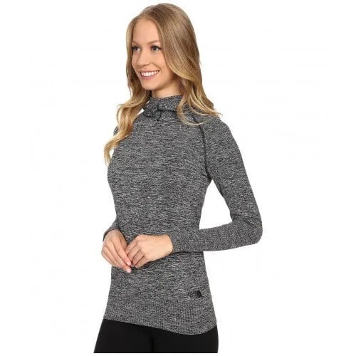 Heather Grey Form Fitting Pullover Sweater with Black Jeans