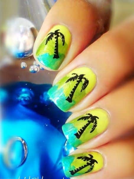 Palm tree nail designs