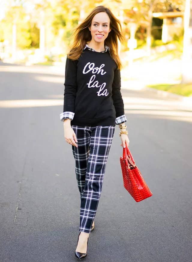 Matchy Plaid Shirt and Leggings