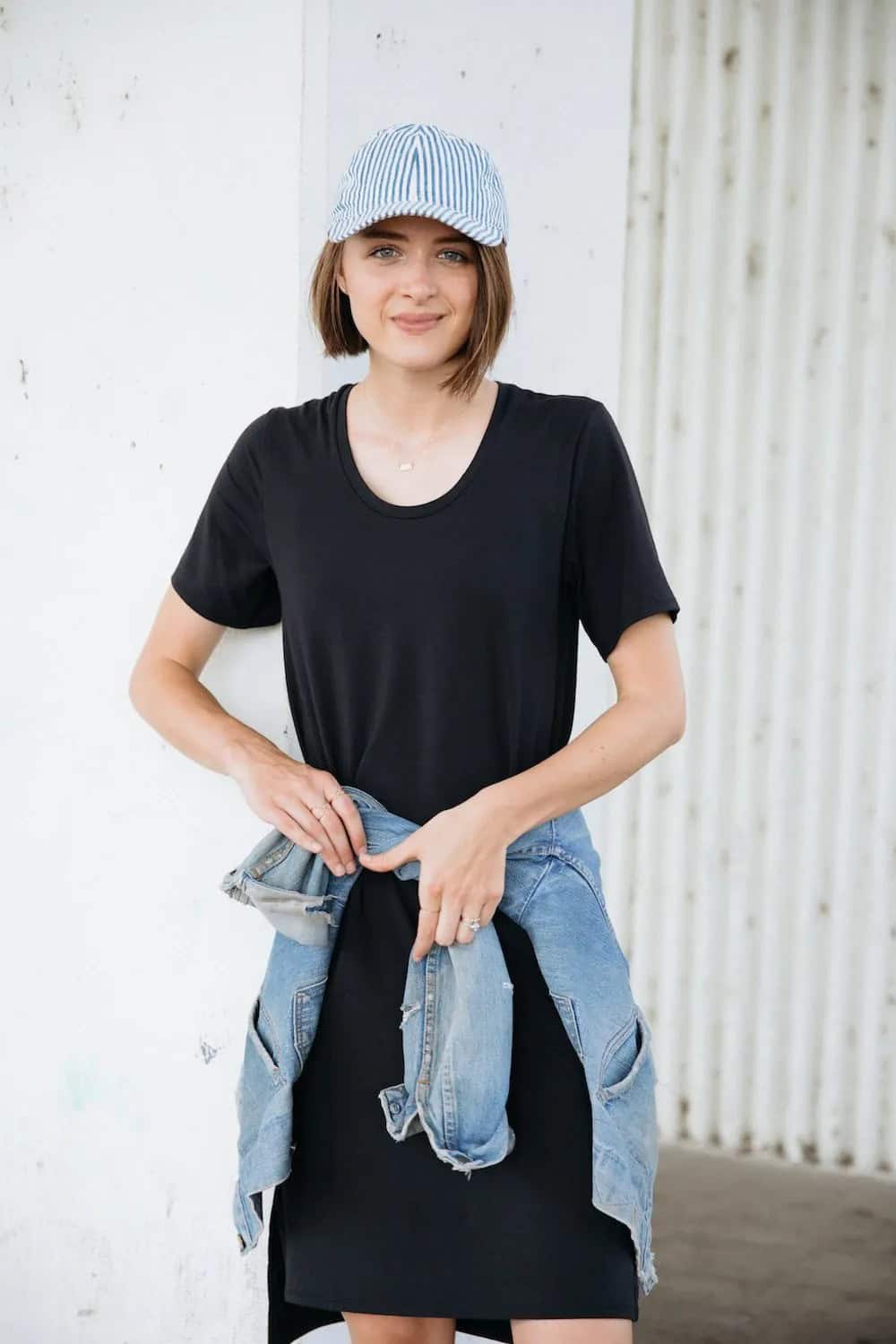 Wear a Baseball Cap with a T-shirt Dress