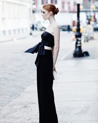 Black Cropped Knotted Going Out Top with Wide Leg Pants