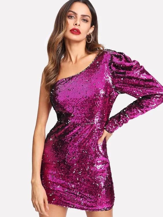 Hot Pink Sequin Dress