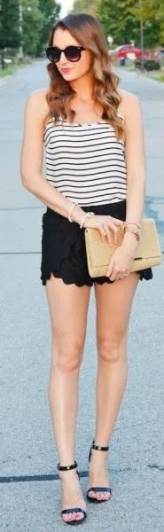 Wear with Black and White Striped Vest Top