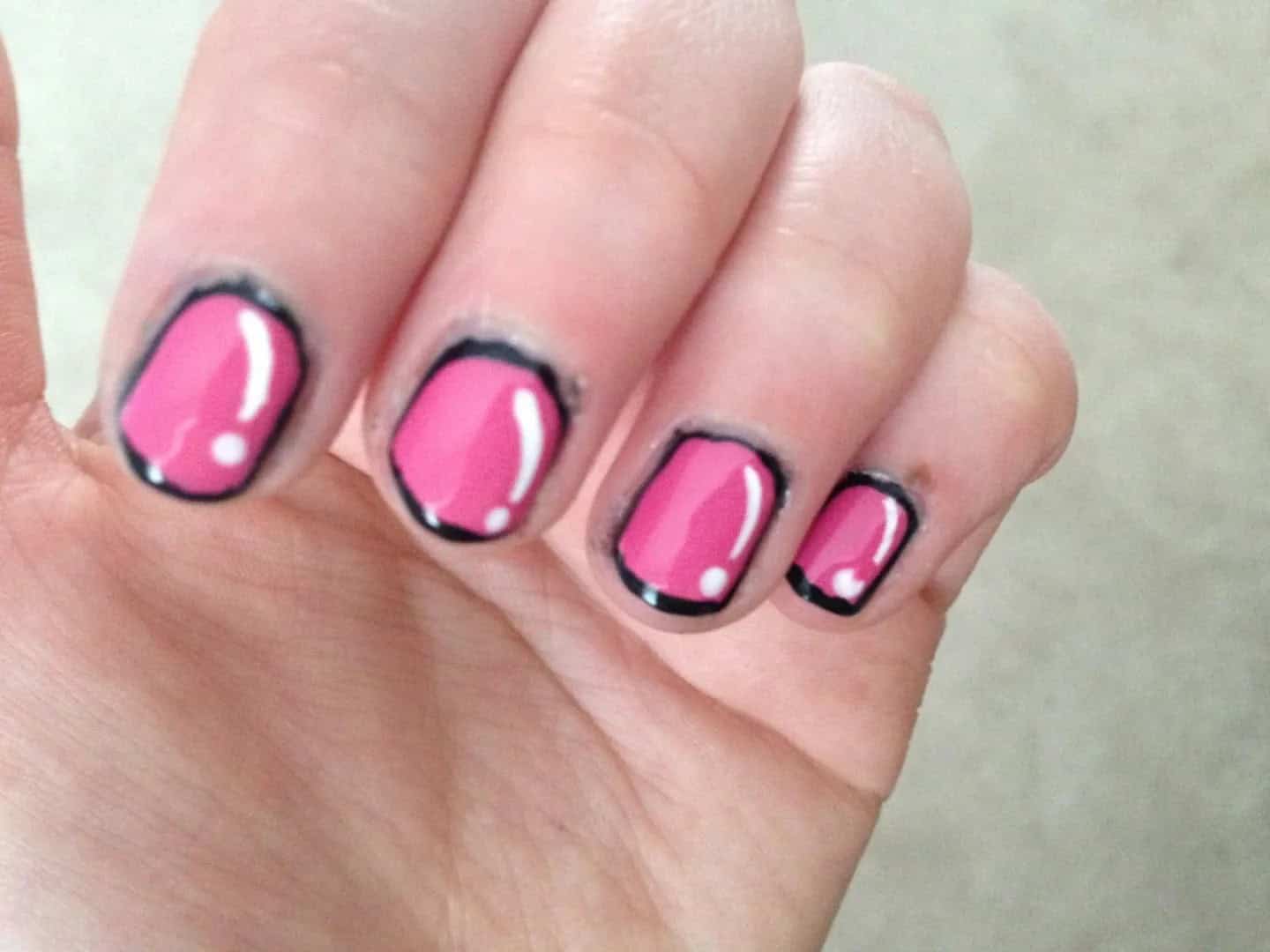 Animated Simple Nail Designs for Short Nails