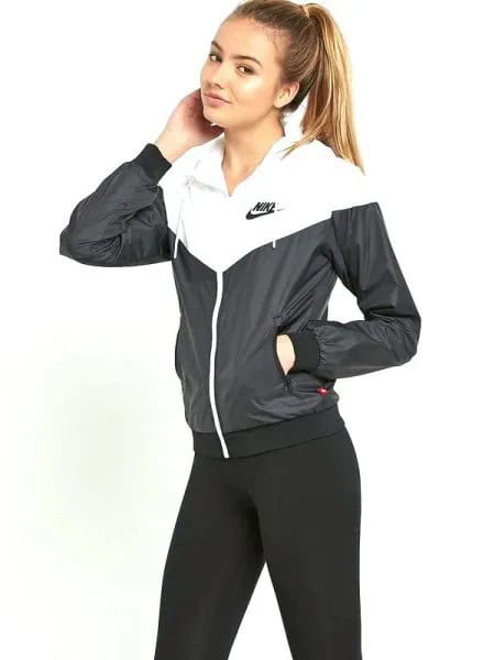 Windbreaker with Black High Waisted Skinny Jeans