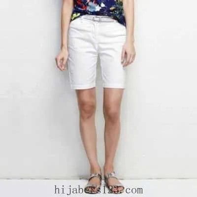 Navy Floral Print Tee with White Shorts