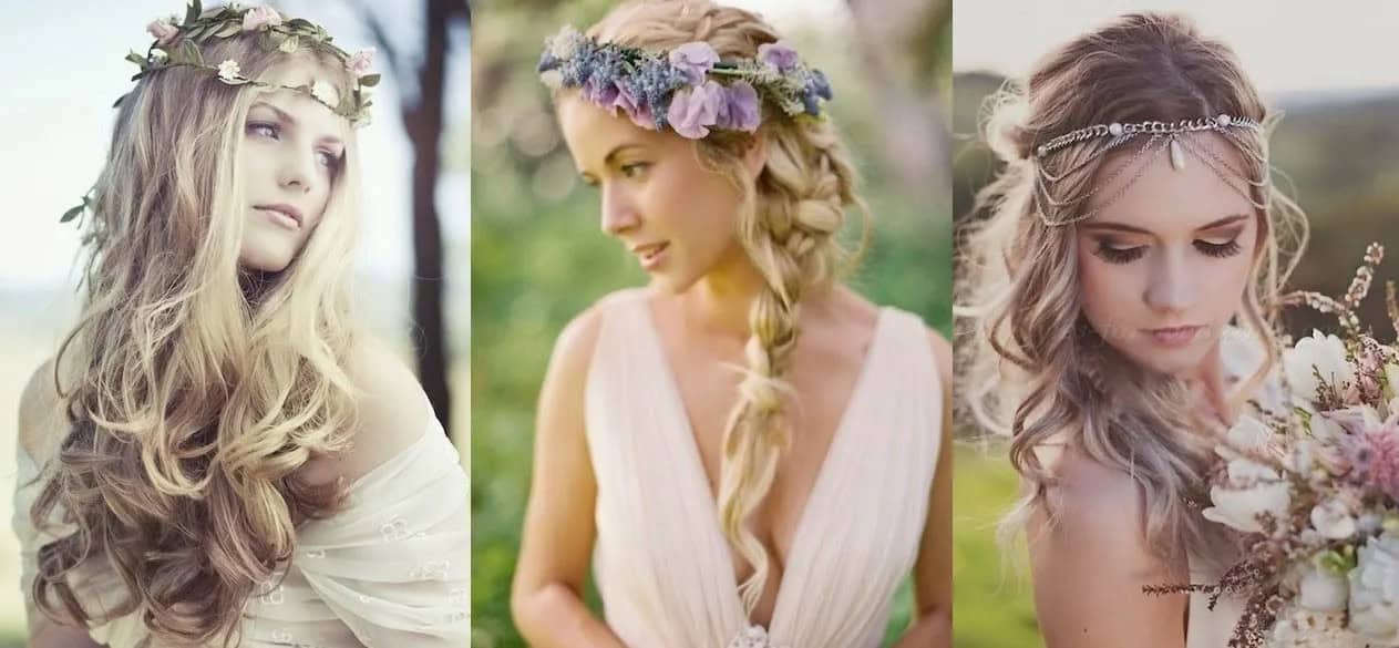 Boho wedding hairstyles