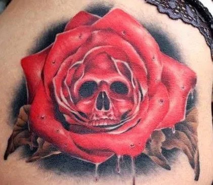 FLOWER SKULL TATTOOS