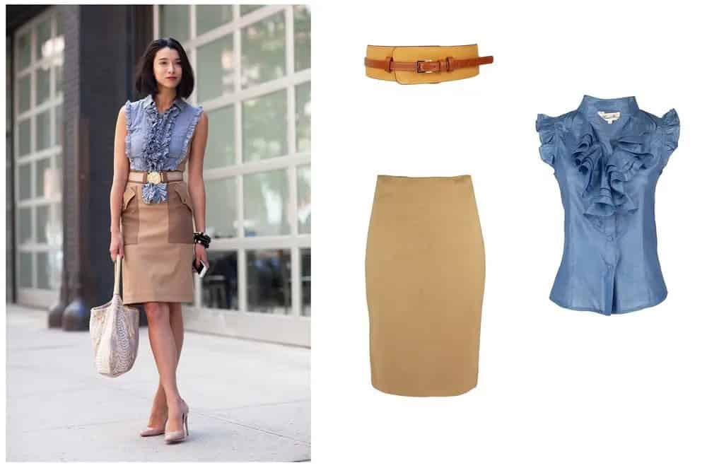 Camel Pencil Skirt