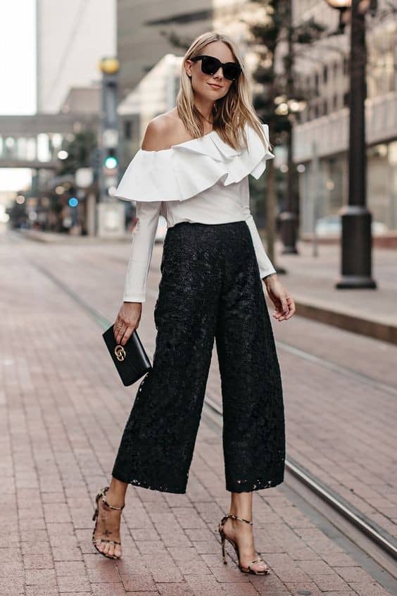 Sparkly Black Culottes