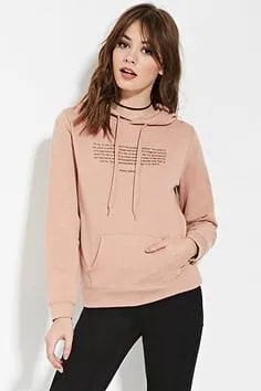 Blush Pink Graphic Sweater with Black Skinny Jeans & Choker