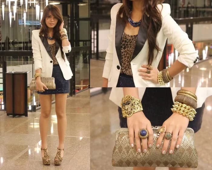 Wear with White Blazer & Black Mini Skirt