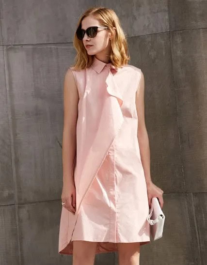 Blush Pink Shirt Dress