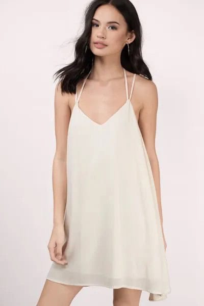 White Chiffon Mini Dress