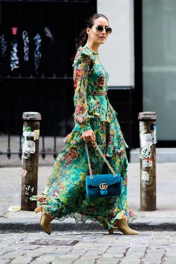 Floral Ruffle Maxi Dress