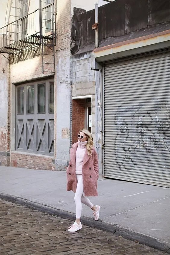 White Look with Pink Coat