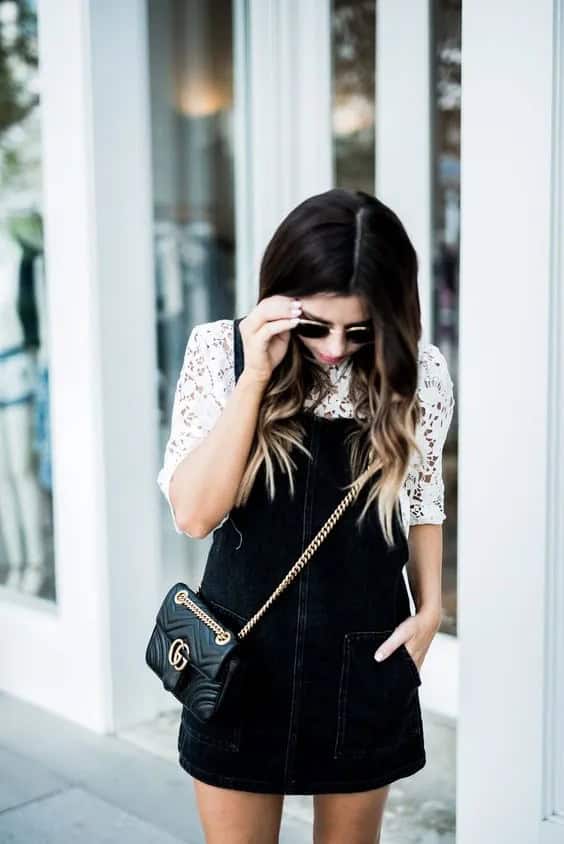 Black Pinafore Dress