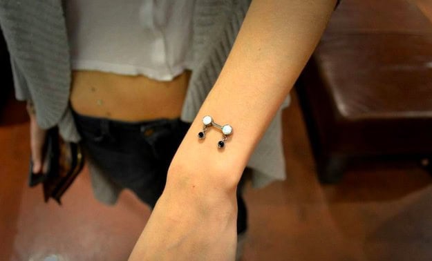 Wrist Dermal Piercings