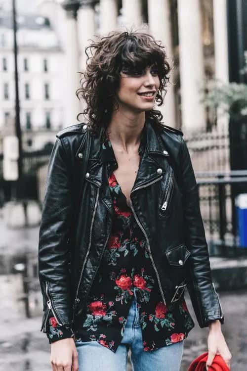 Black Leather Moto Jacket & Jeans