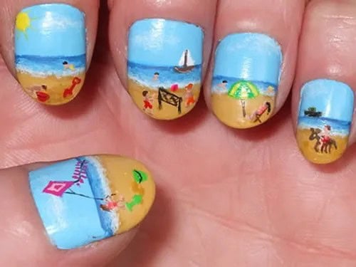 Beach nail designs