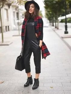 Wear with Red and Navy Plaid Flannel Long Shirt & Felt Hat