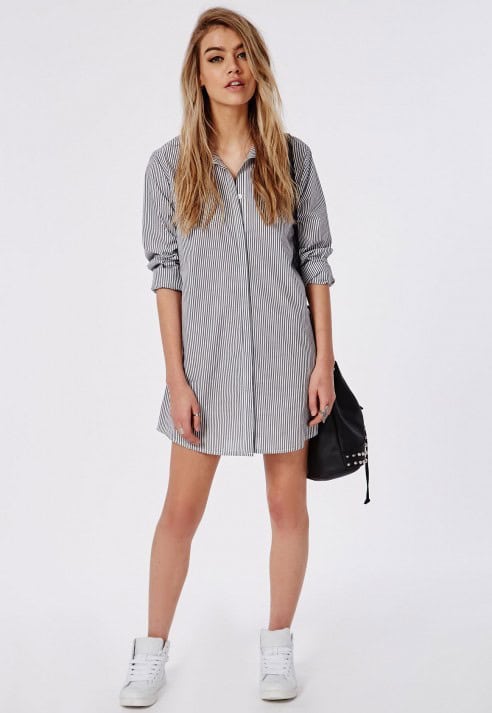 Long Sleeve Boyfriend Shirt Dress