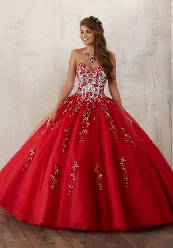 Red Quinceanera Dress (Passionate and Outgoing)