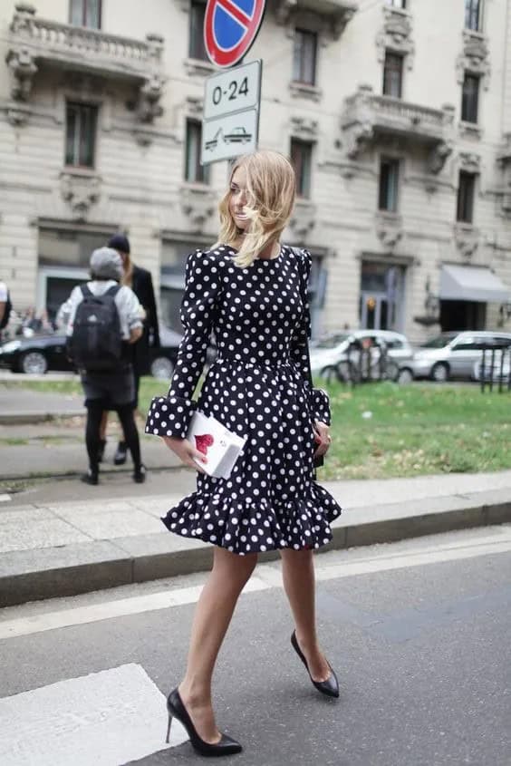 Elegant Polka Dot Dress