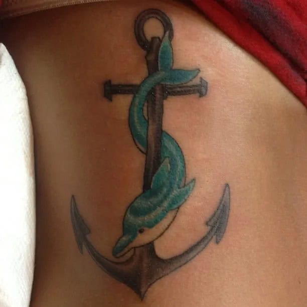 Dolphin Anchor Tattoo