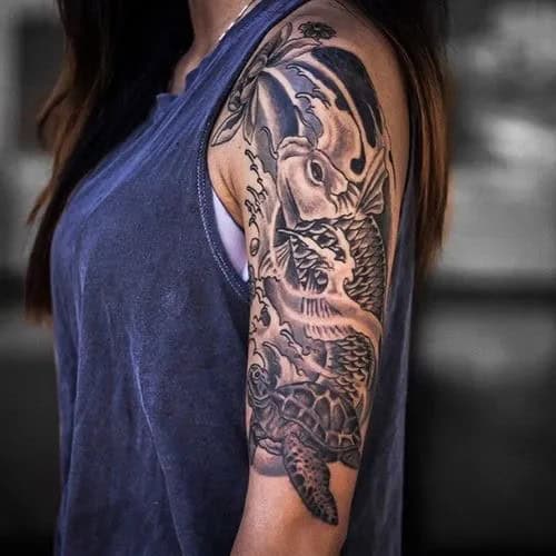 Koi Half Sleeve Tattoo