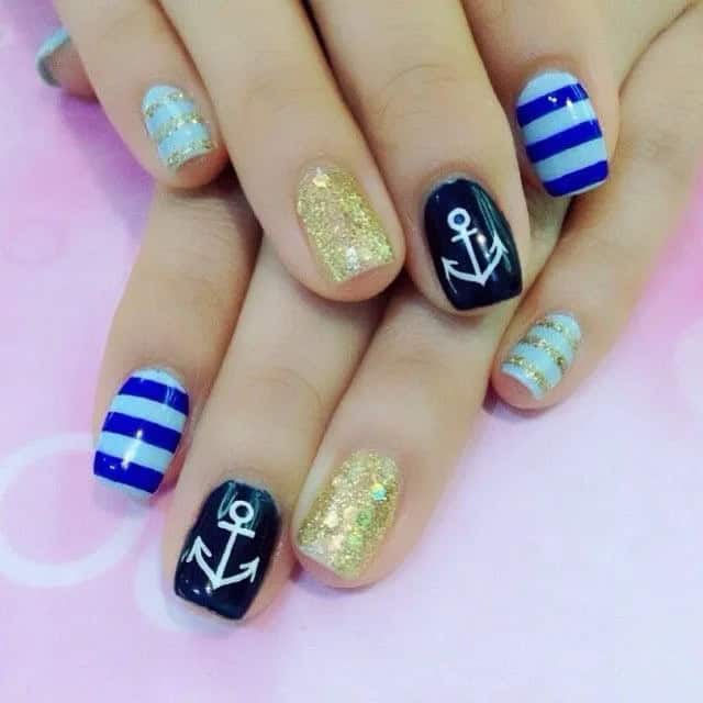 Nautical nail designs