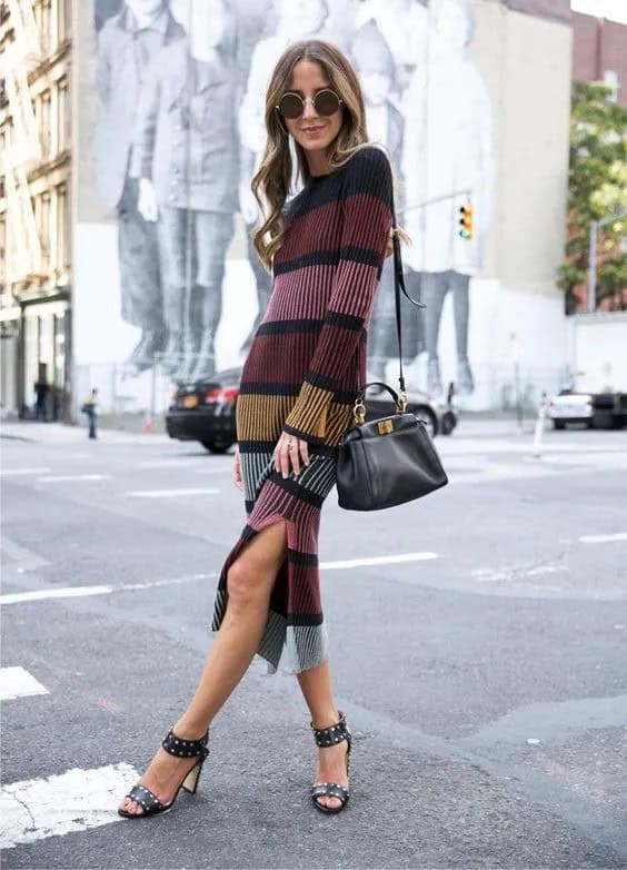 Striped Sweater Dress