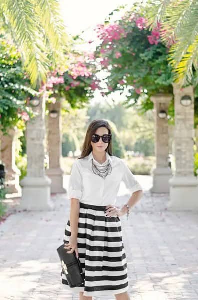 Wear with White Button Up Shirt with Boho Necklace