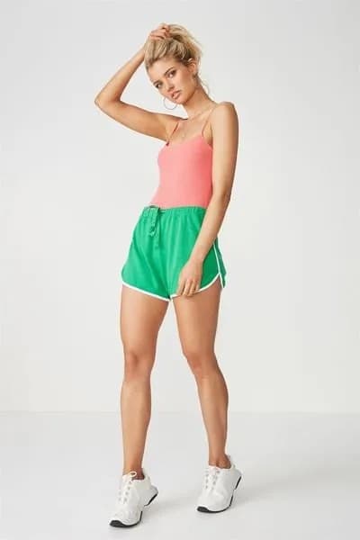 Hot Pink Tank Top with Blush Mini Shorts