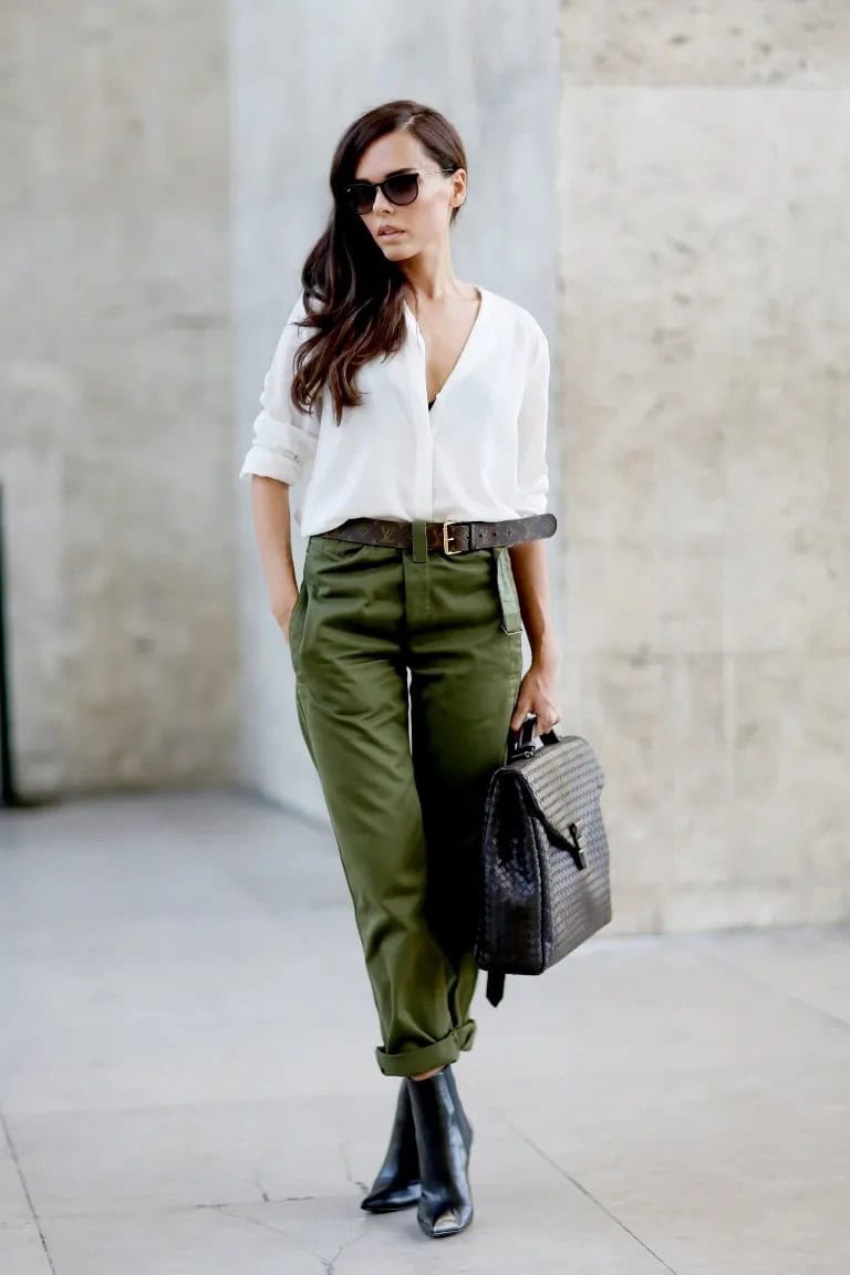 Wear a Blouse with Cargo Pants to Work