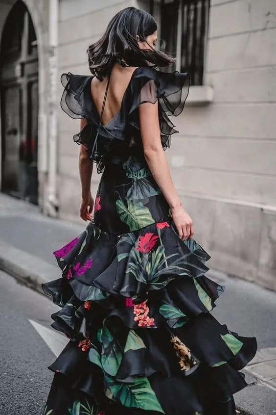 Floral Ruffle Maxi Dress