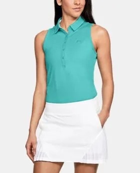 Teal Blue Sleeveless Top with White Mini Golf Skirt