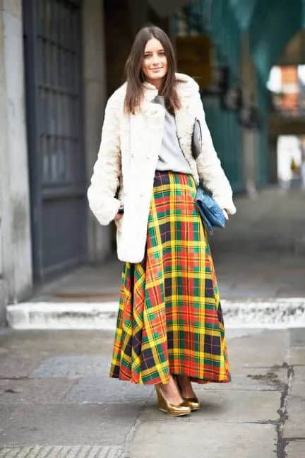 Cozy Coat with Maxi Skirt